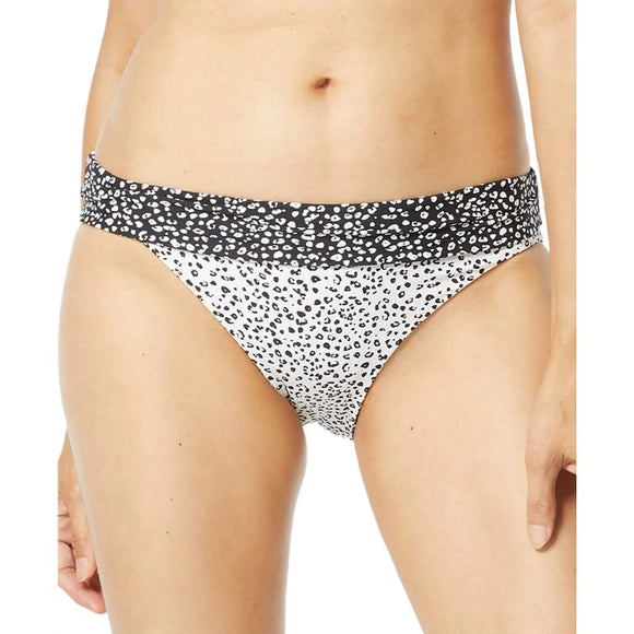Coco Reef Size Medium Black White Dot Reversible High Waist Bikini Bottom NWT