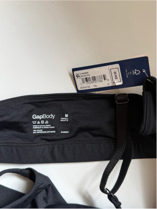 GAP GapBody Women's Medium Black Super Stretch Scoop Bralette NWT