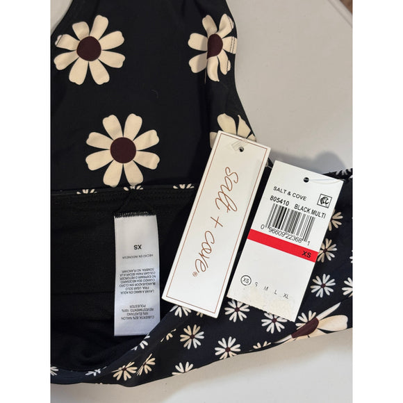 Salt & Cove Size XS Daisy Print High-Waist Bikini Bottom NWT