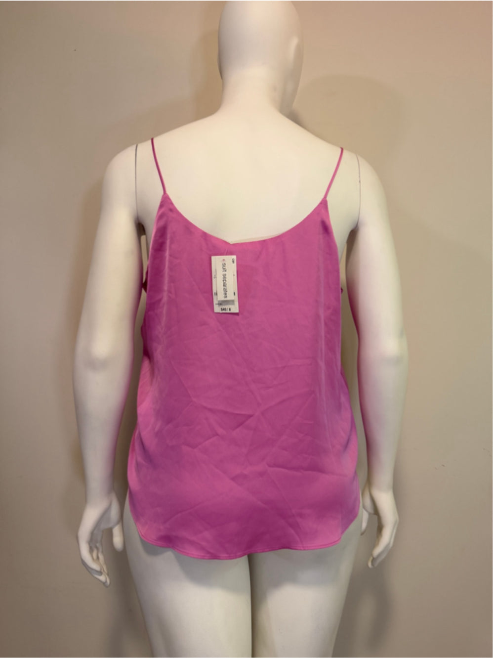 Bar III Women's Extra Large Pink Satin Scoop-Neck Camisole NWT