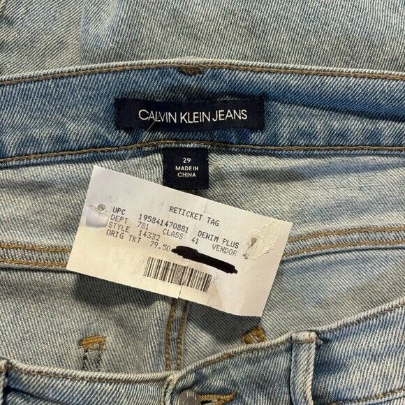 CALVIN KLEIN JEANS Plus Size Mid-Rise Slim-Fit Cuffed Boyfriend Jeans NWT