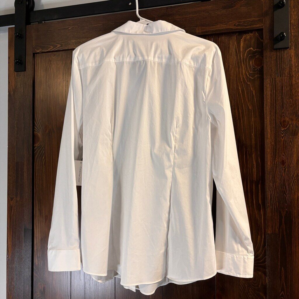 Charter Club Women's Size 18 White Classic Button-Down Dress Shirt NWT
