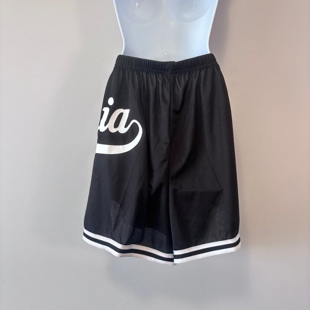 SHEIN Women's 1XL Plus Size Black Letter Print California Logo Summer Shorts NIB