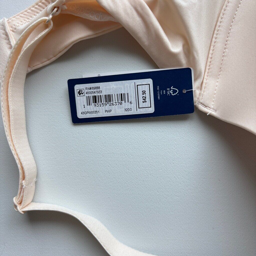 GAP GapBody Women's Light Pink Everyday Essentials T-Shirt Bra NWT