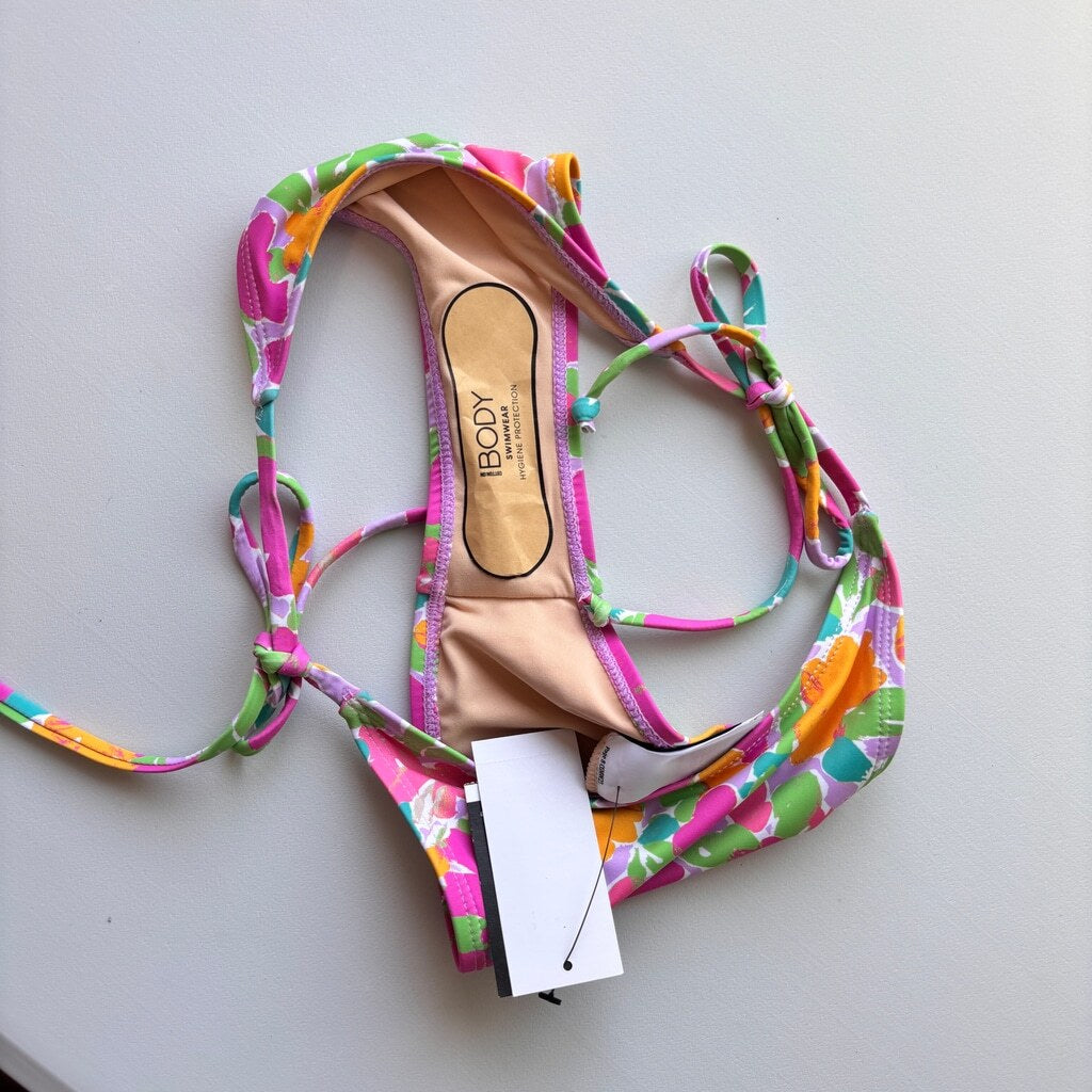 Cotton On Women's Size XS Multicolor Tie Side Brazilian Style Bikini Bottoms NWT