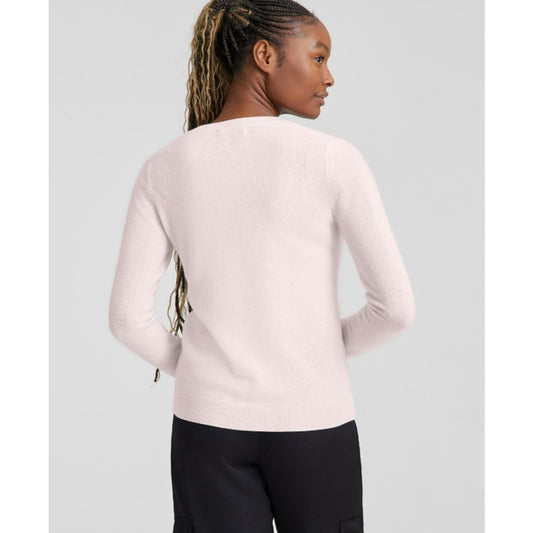 Charter Club 100% Cashmere Size XS V-Neck Sweater Light Pink NWT