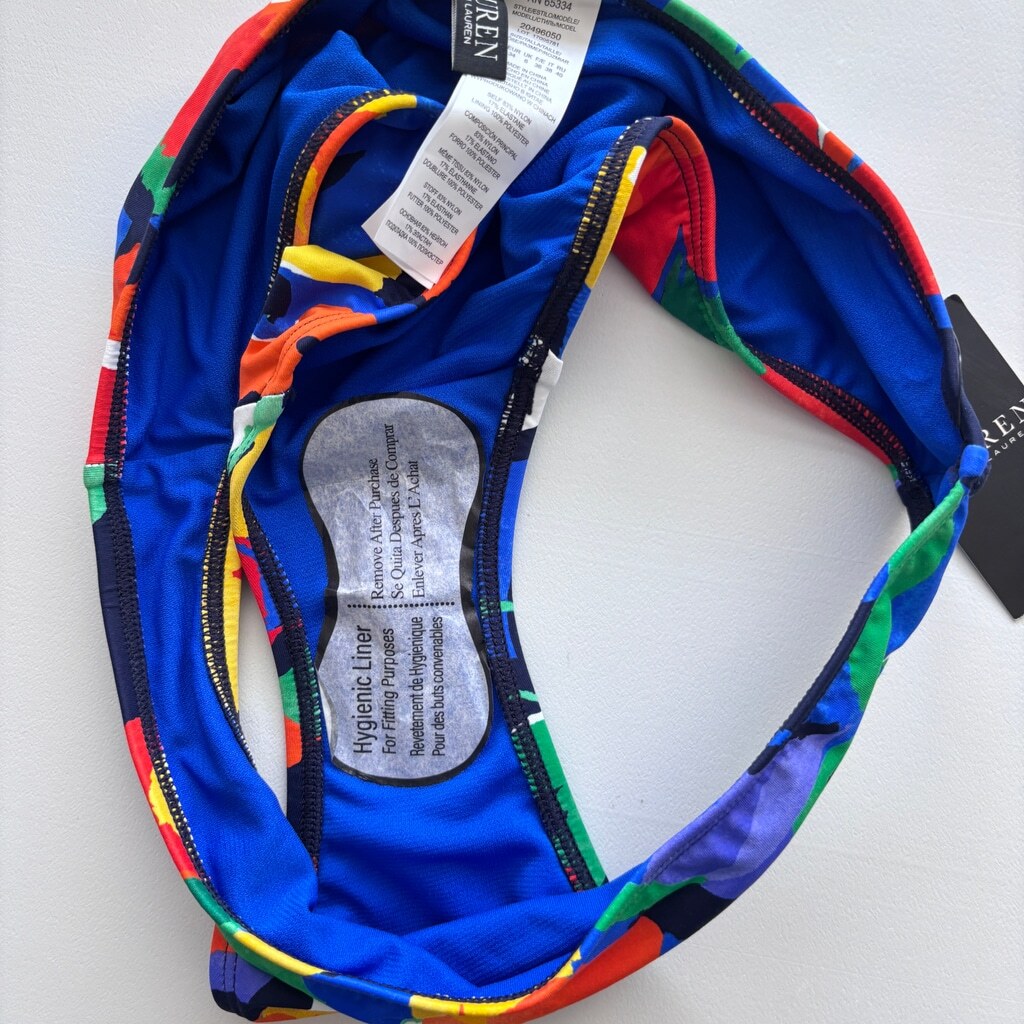Ralph Lauren Women's Size 4 Multicolor Bright Printed Hipster Bikini Bottoms NWT