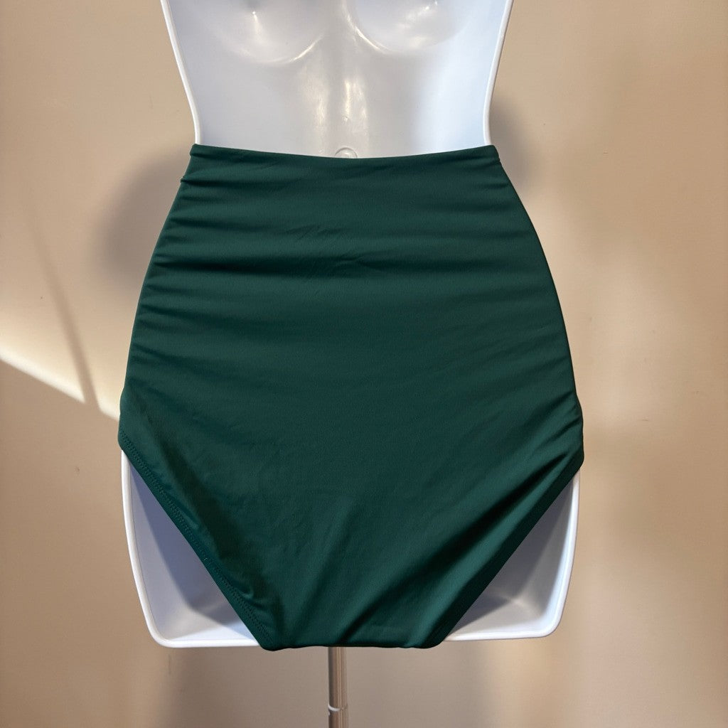 Coco Reef Women's Medium Dark Green High-Waist Bikini Bottoms NWT