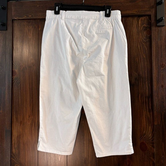 Karen Scott Women's White Comfort Waist Capri Pants NWT