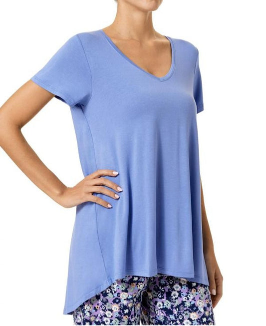 Hue Women's Size Medium Blue / Purple Soft Pajama Short-Sleeve Tee NWT