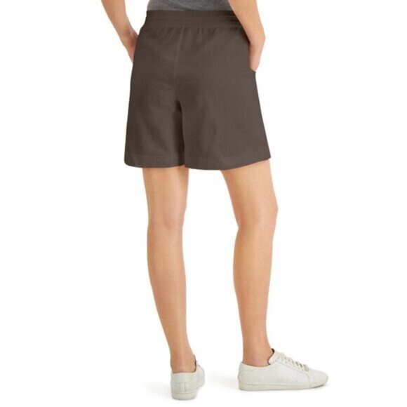 Karen Scott Pull-On Stretchy Elastic Waist Knit Casual Brown Shorts NWT