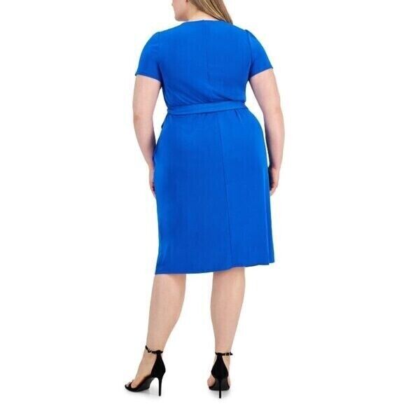 I.N.C. International Concepts Plus Size Blue Side-Tie Wrap Dress NWT