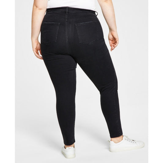 Style & Co. Women's Plus Size 22W Black High-Rise Skinny Ankle Jeans NWT