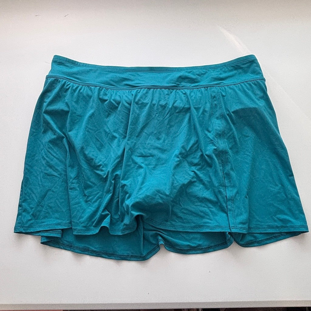 Bleu by Rod Beattie Women's Plus Size Aqua Green / Blue Swim Skirt NWT