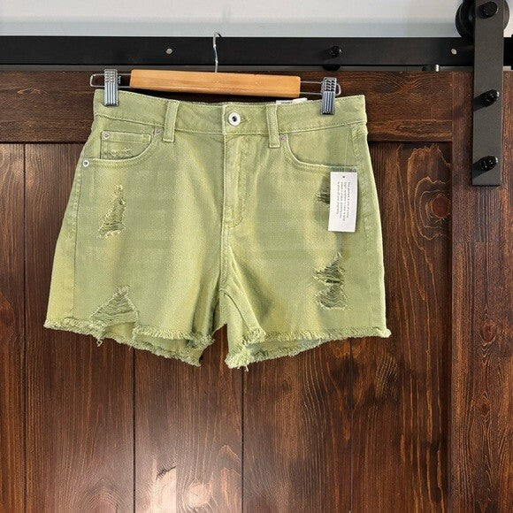 I.N.C. International Concepts Women's High Rise Distressed Hem Denim Shorts NWT