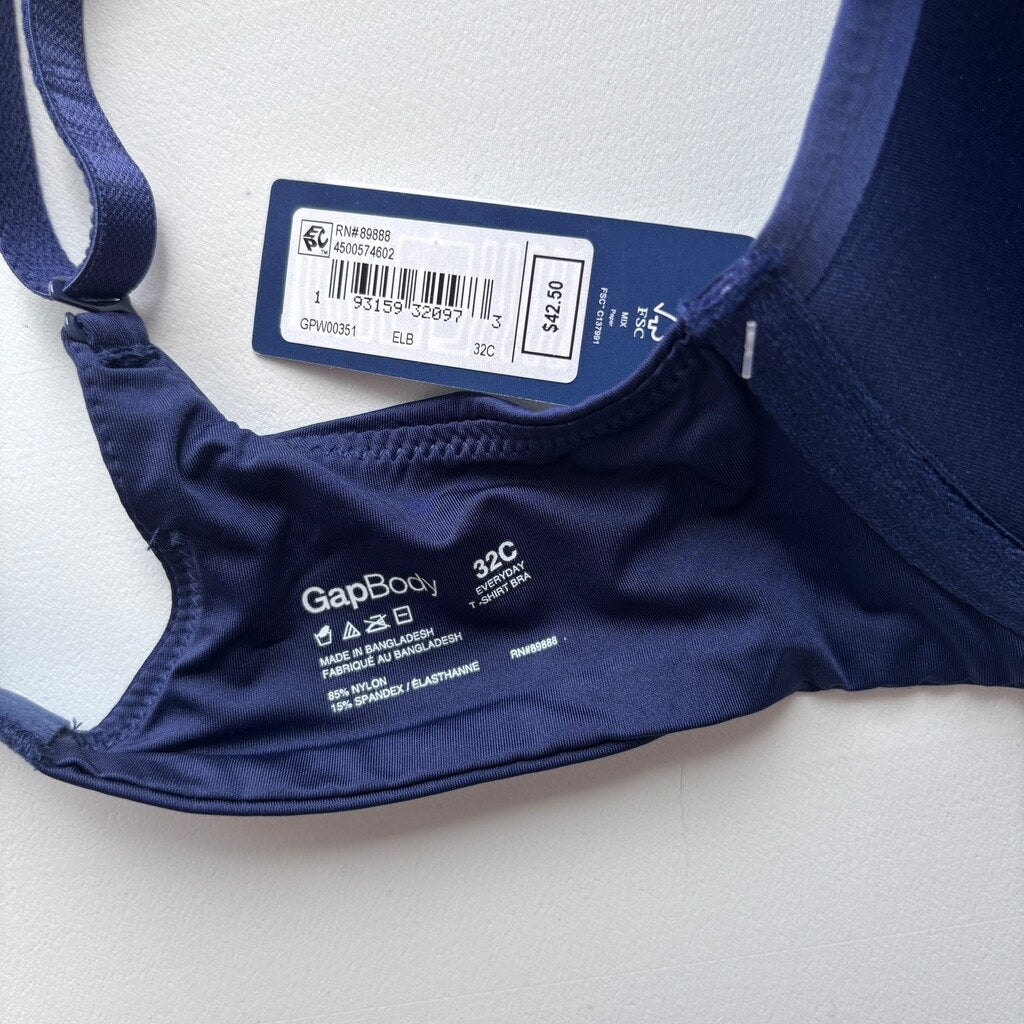 GAP GapBody Women's Navy Everyday Essentials T-Shirt Bra NWT