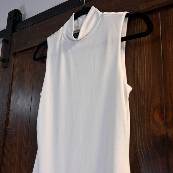 I.N.C. International Concepts Size XS White Stretchy Mock-Neck Tank Top NWOT