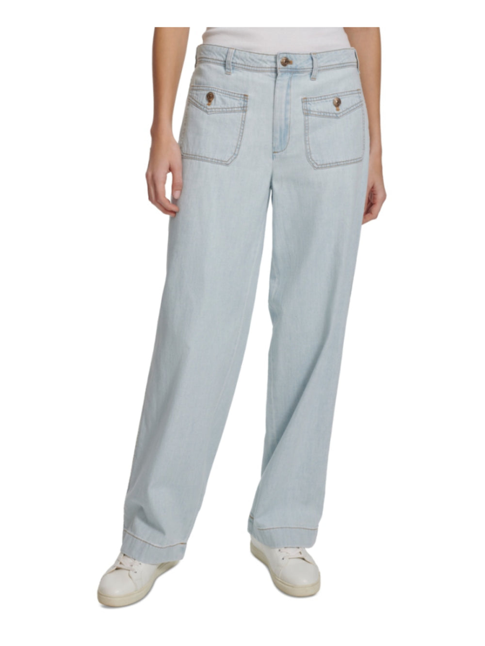 Nautica Jeans Women's 8 Newport Beach Wide Leg Jeans Light Wash NWT