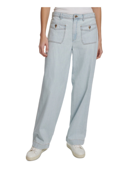 Nautica Jeans Women's 8 Newport Beach Wide Leg Jeans Light Wash NWT