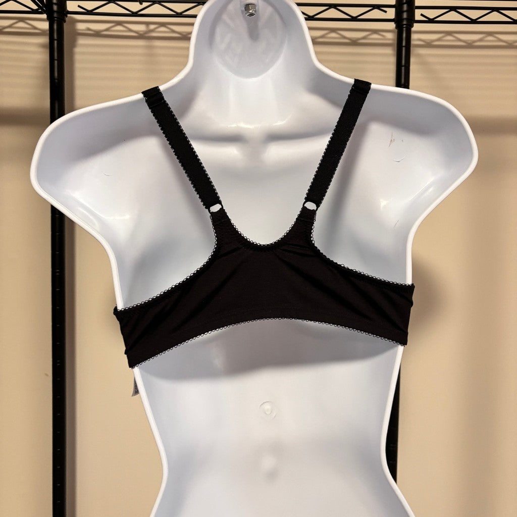 Wacoal Women's Size 36B Black Soft Embrace Lace Detail Front-Close Bra NWT