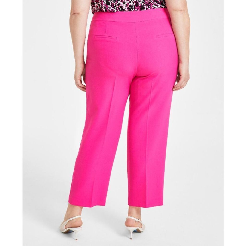 KASPER Plus Size Straight-Leg Hot Pink Dress Pants NWT