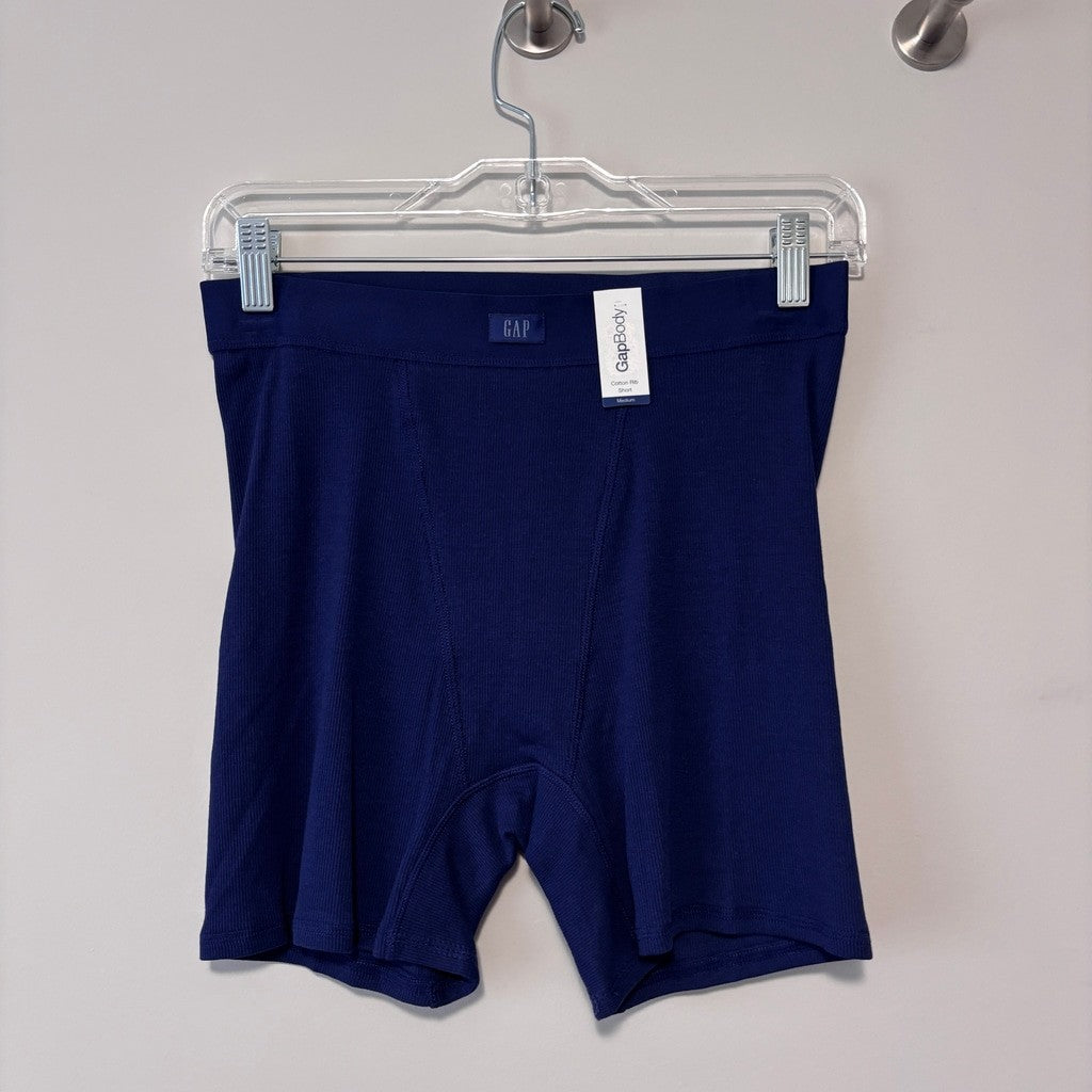 GAP GapBody Women's Medium Navy Logo Comfort High-Waist Shorts / Boxers NWT