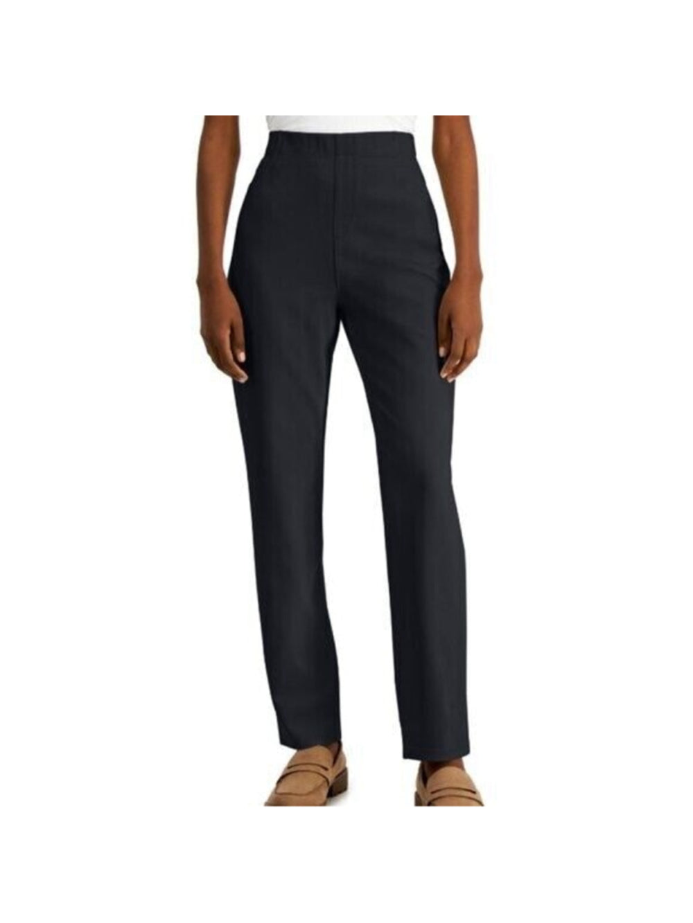 Karen Scott Petite Small Black Comfort Stretchy Pull-On Pants NWT