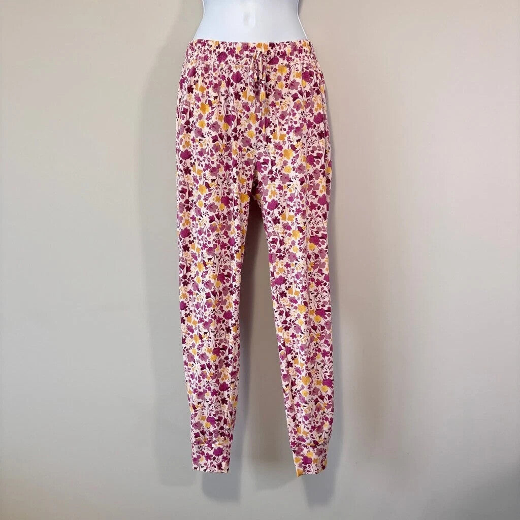 State of Day Women's Pink Floral Soft Jogger Pajama Pants NWT