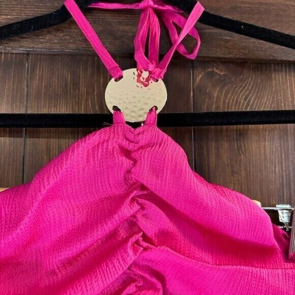 I.N.C. International Concepts Ruched Pink Halter Dress NWT