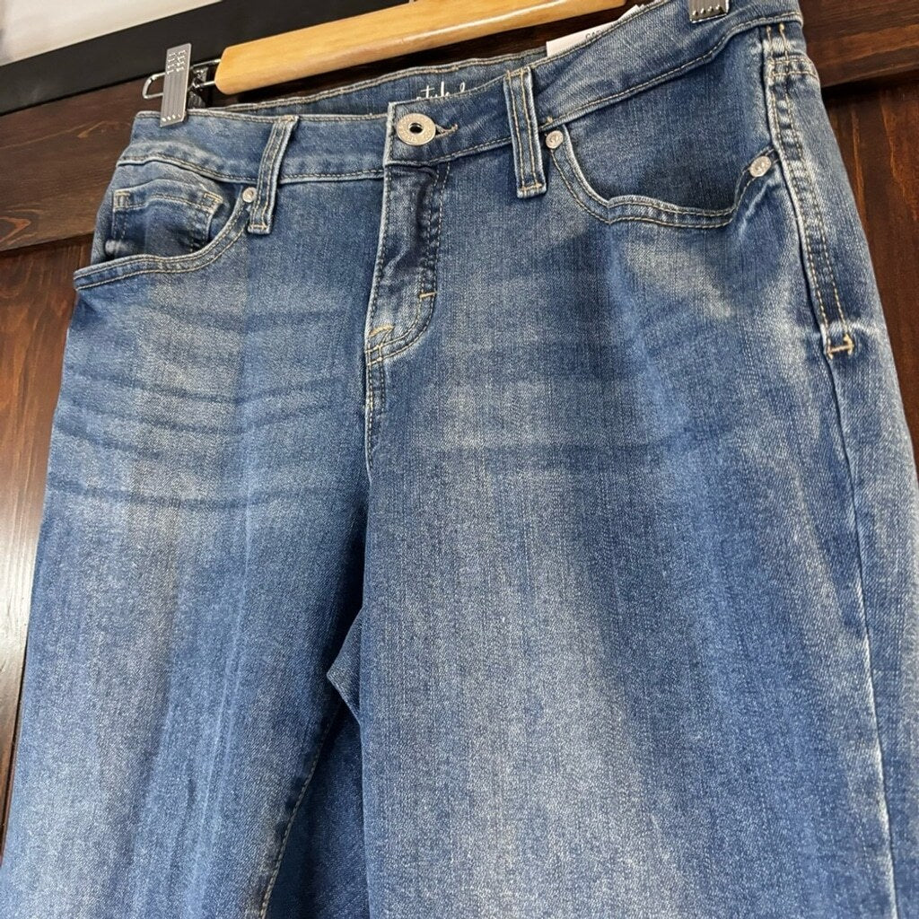 Style & Co. 4 Petite Mid-Rise Curvy-Fit Roll Cuff Capri Jeans NWT