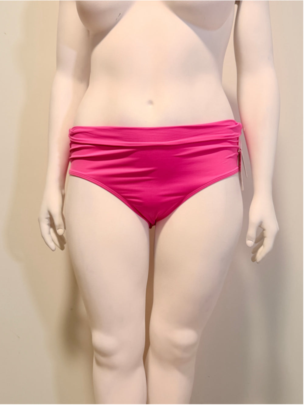 Anne Cole Extra Large Hot Pink High-Waist Bikini Bottoms NWT