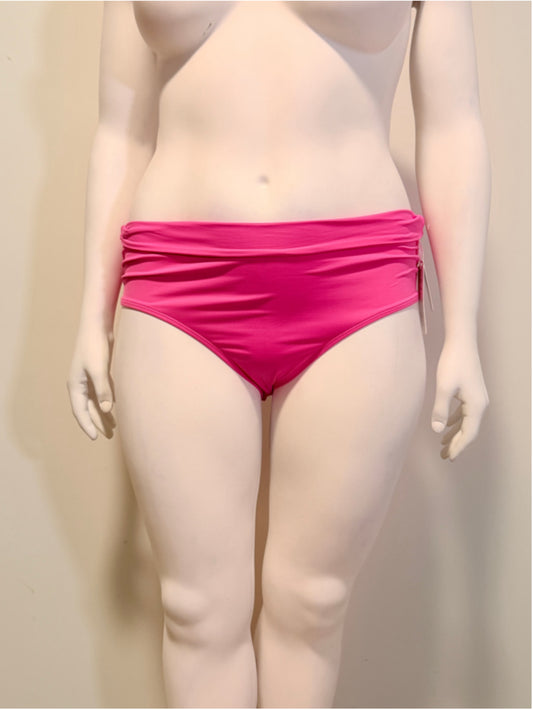 Anne Cole Extra Large Hot Pink High-Waist Bikini Bottoms NWT