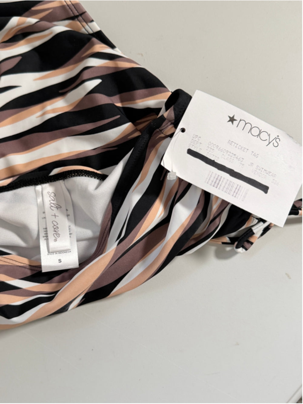 Salt + Cove Multicolor Striped Side-Tie Bikini Bottoms NWT