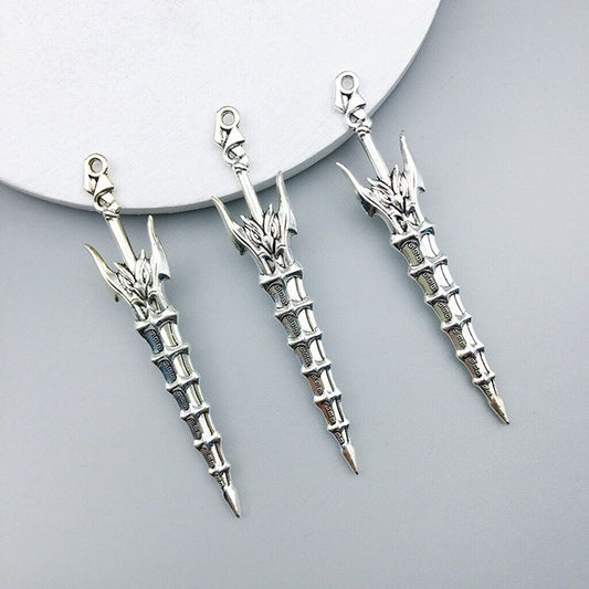 Gothic Spiked Spine Dagger Alloy Pendant Charm for Jewelry, Crafts & Cosplay NWT