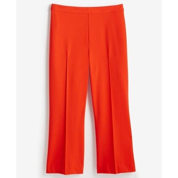 On 34th Women's Bright Orange Ponte Kick-Flare Ankle Dress Pants NWT