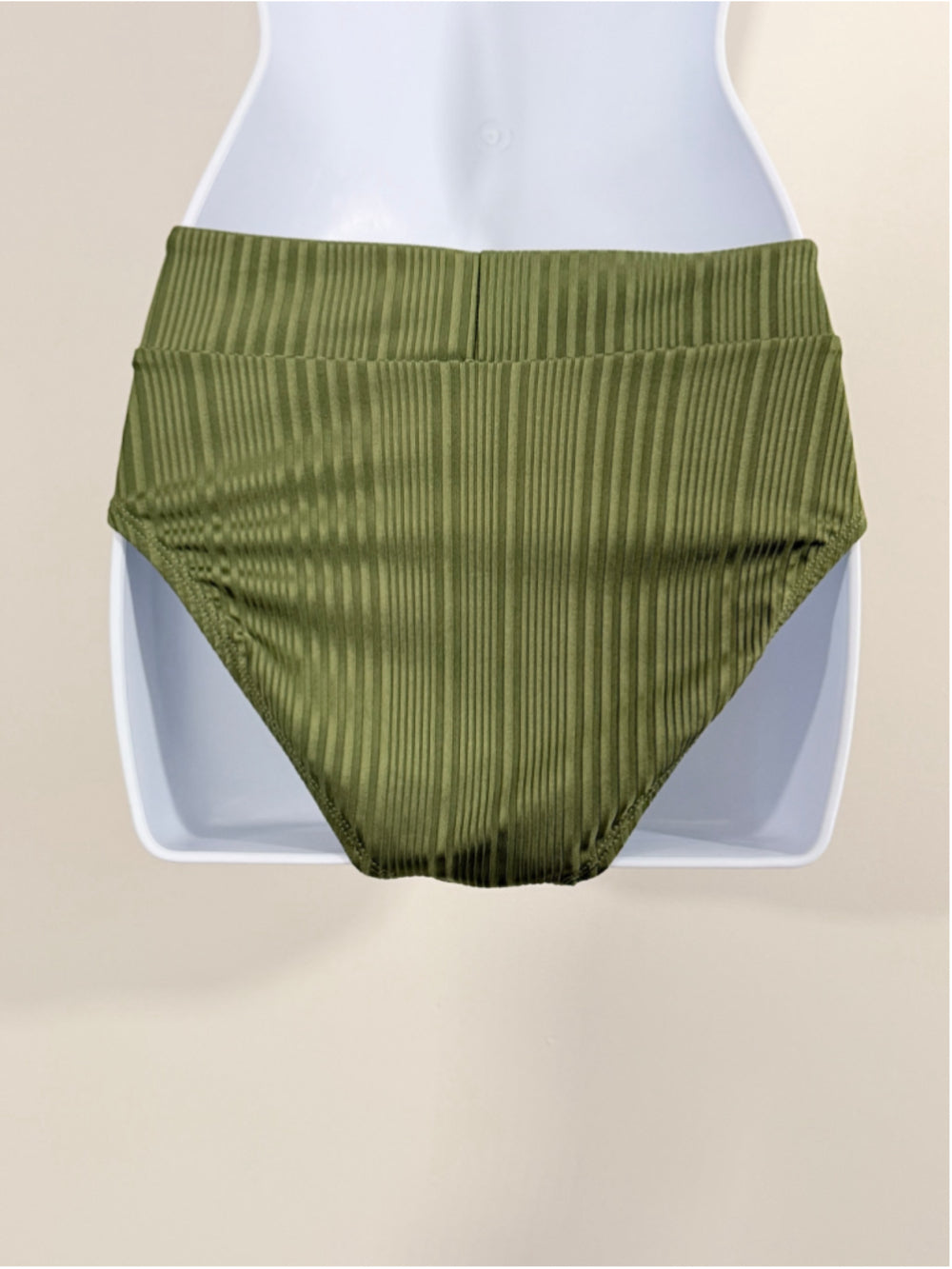 Salt + Cove Size Small Olive Green V-Waist Ribbed Bikini Bottoms NWT
