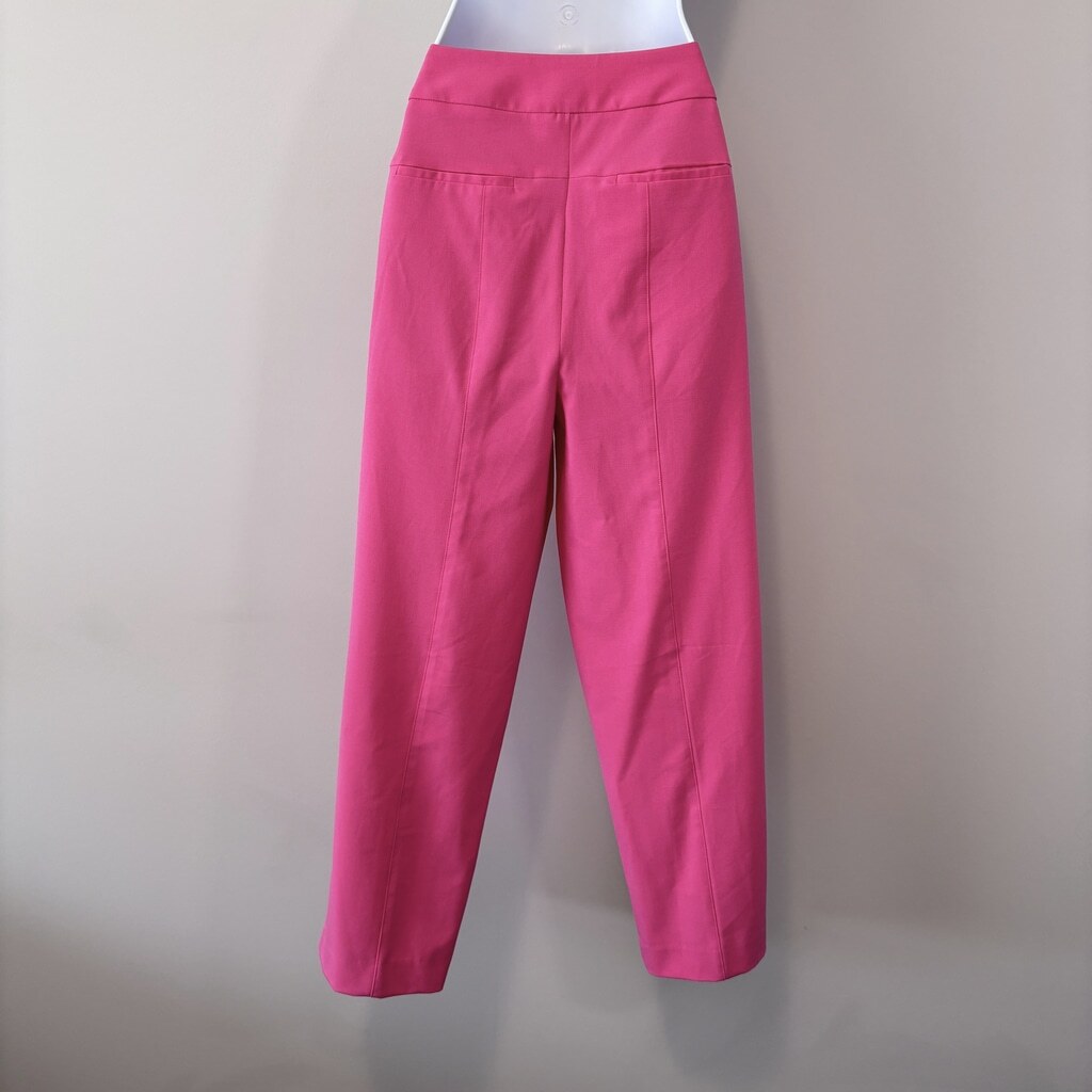 Bar III Women's Size 4 Hot Pink Bi-Stretch Straight-Leg Ankle Dress Pants NWT