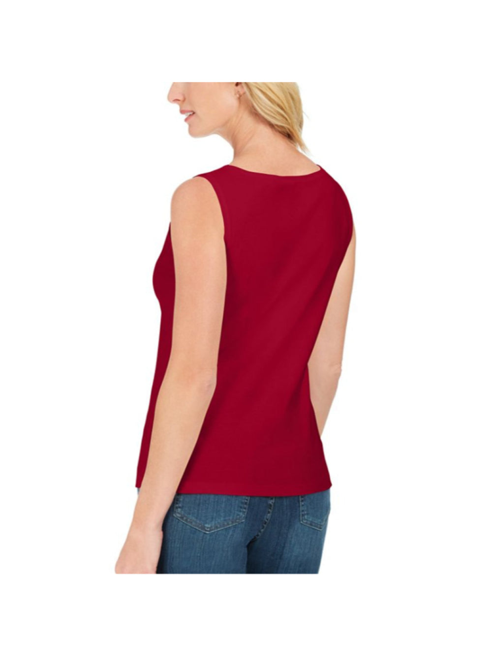 Karen Scott Size XXL Red 100% Cotton Sleeveless Tank Top NWT