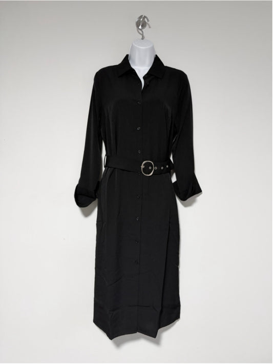 INC International Concepts Size Small Black Shirt Dress w/ Belt NWT