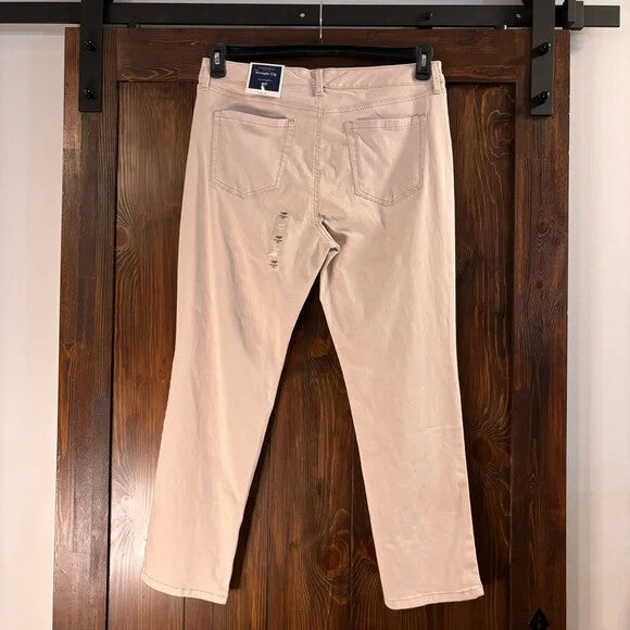 Charter Club Petite Lexington Straight-Leg Tan /Beige Classic Jeans NWT