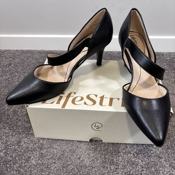 LifeStride Women's 8.5W Black Suki Asymmetrical Dress Pumps / Heels NIB
