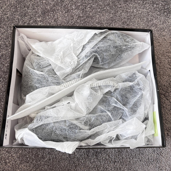 Easy Street Women's 11W Black Strappy Rhinestone Flash Heeled Dress Shoes NIB