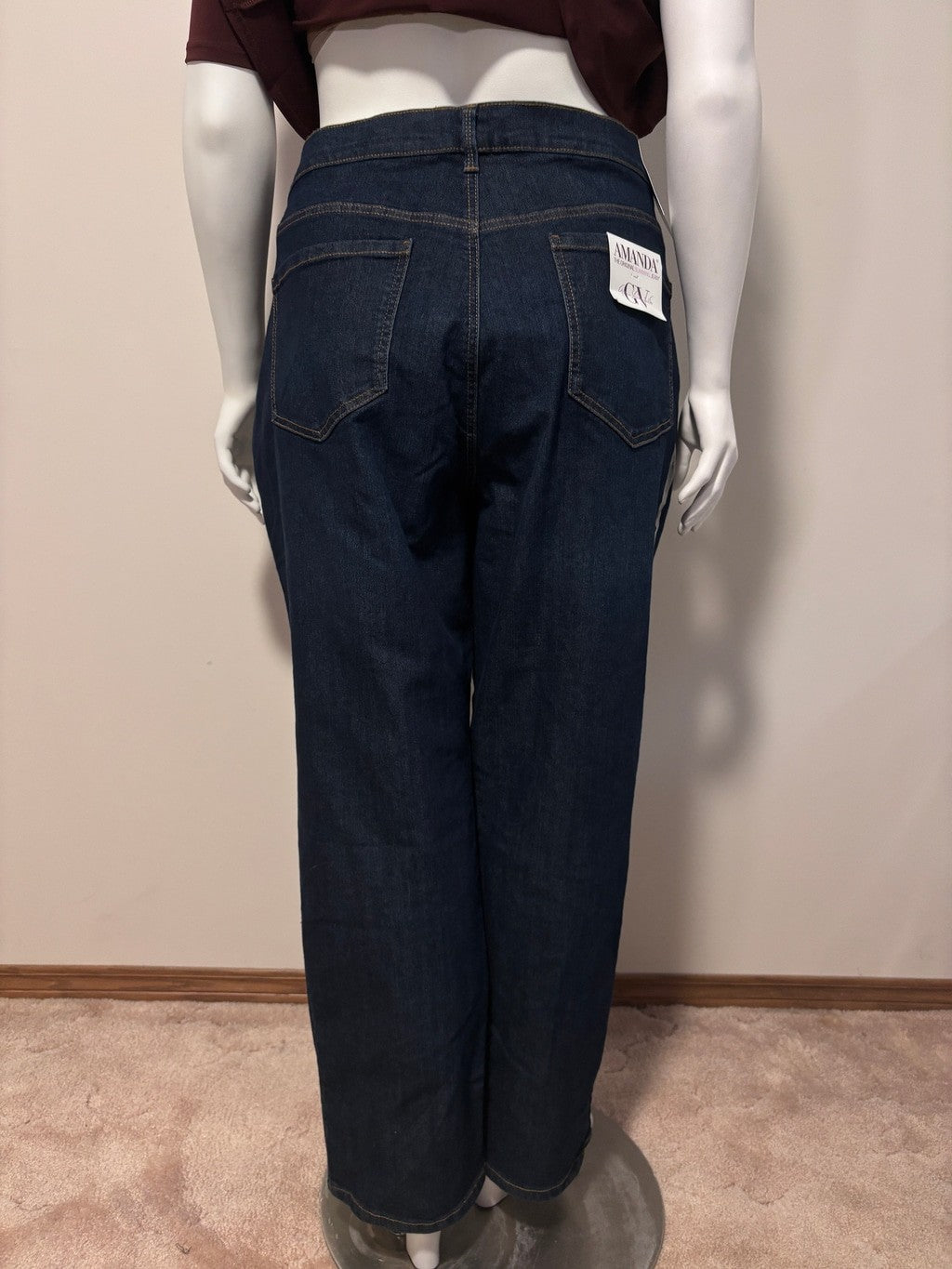 Gloria Vanderbilt Plus Size 22W Amanda Original Slimming Dark Jeans NWT