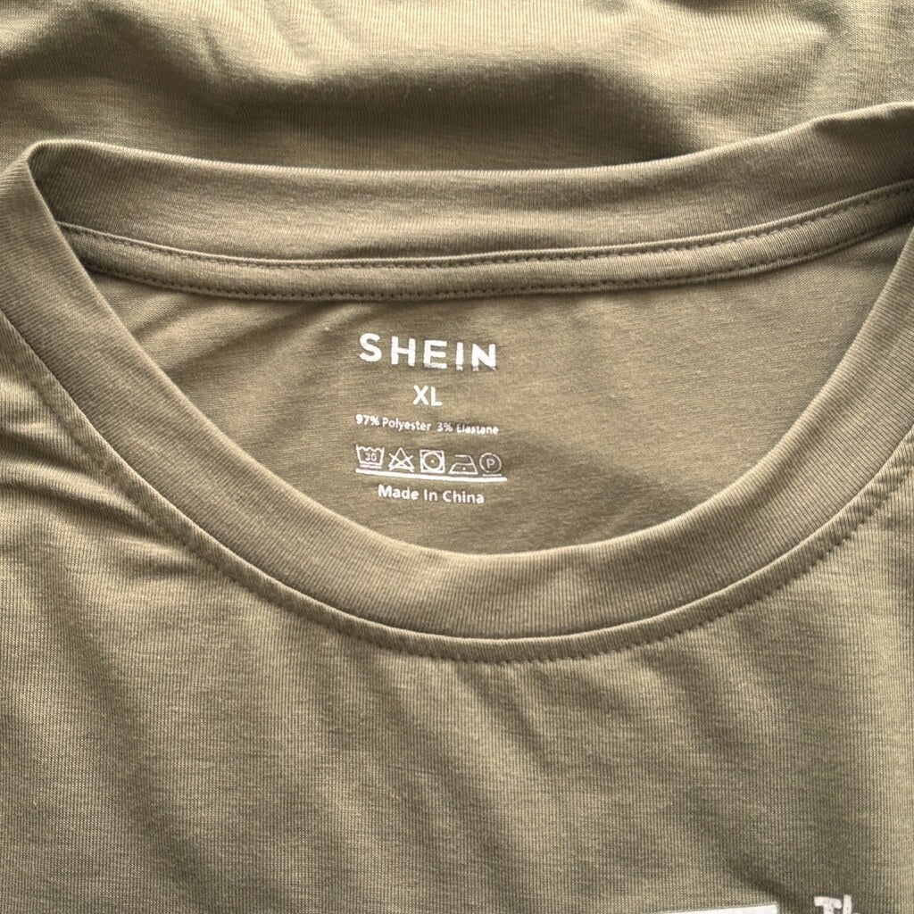 SHEIN Men's Green Urban New York Graphic Short Sleeved T-Shirt NIB