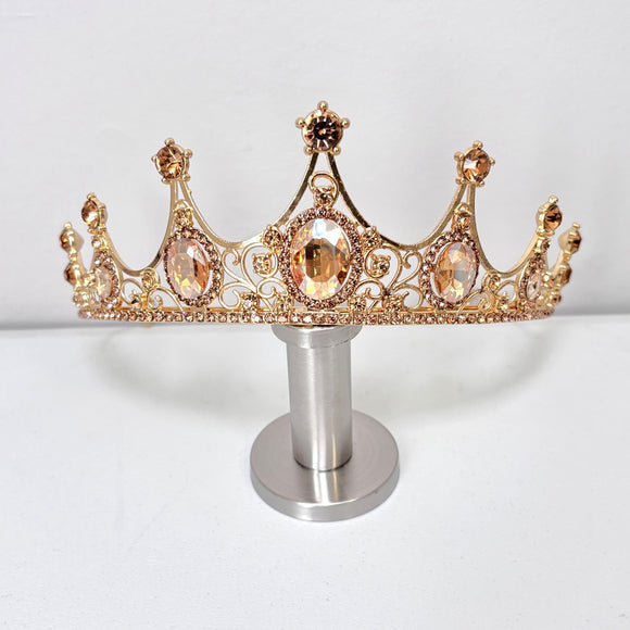 Crystal Water Drop Gold Spire Tiara / Crown - Bridal, Party & Prom - NWT