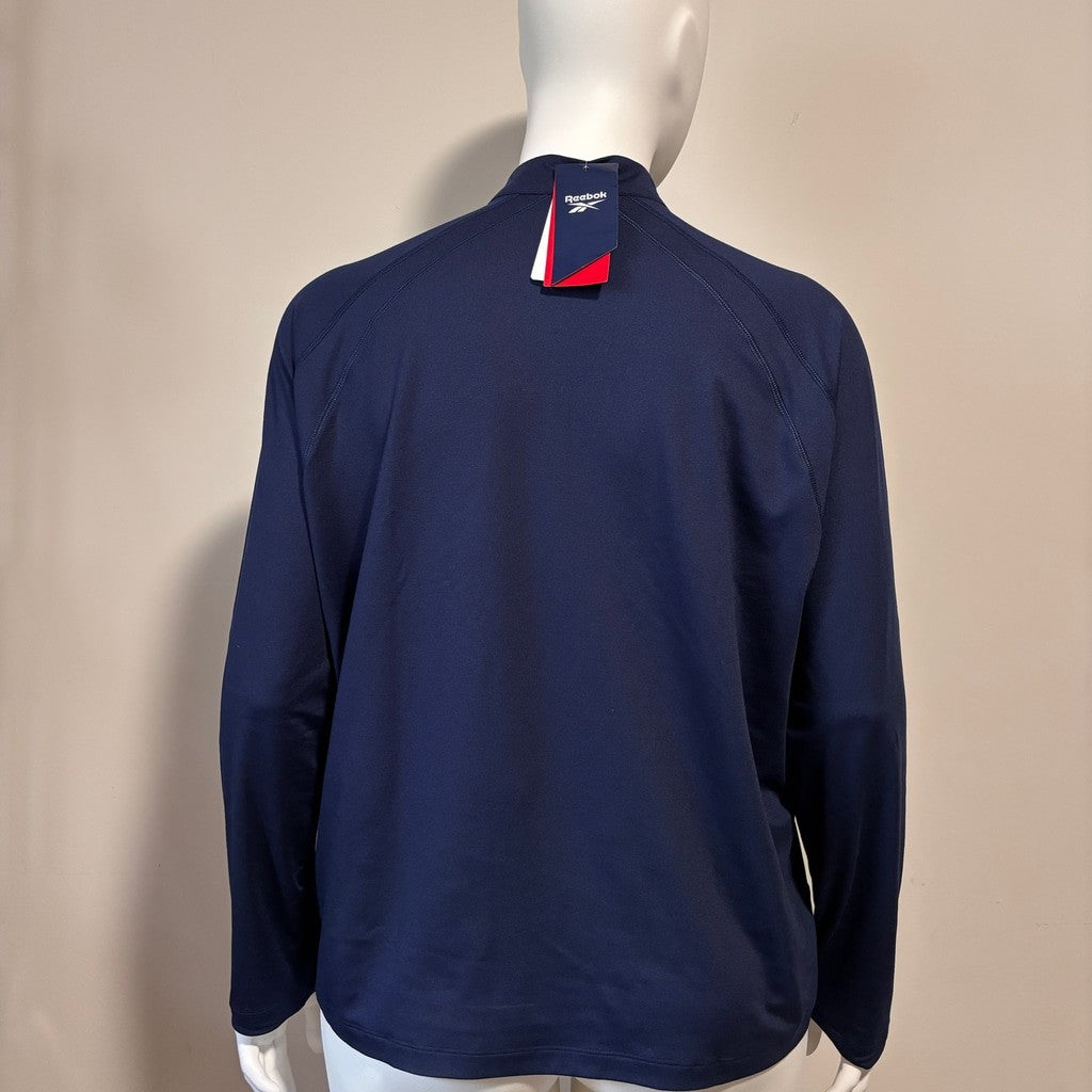 Reebok Women's 2XL Performance 1/4 Zip Top / Sweatshirt Navy Activewear NWT