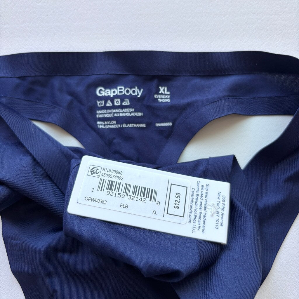 Gap GapBody Women's XL 3 Pack of Navy Thong Seamless Underwear NWT L27