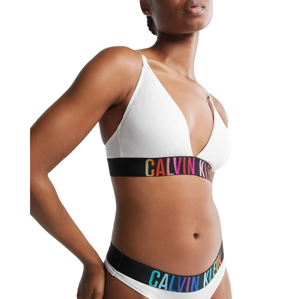 Calvin Klein Size XS White Intense Power Pride Cotton Triangle Bralette NWT