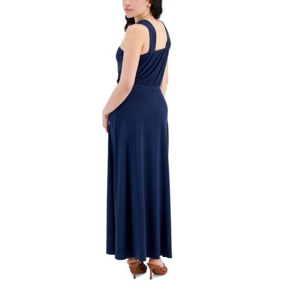I.N.C. International Concepts Women's Large Petite Navy Halter Maxi Dress NWT