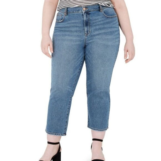 Celebrity Pink Trendy Plus Size 24 Hi-Rise Relaxed Straight Jeans The Retro NWT